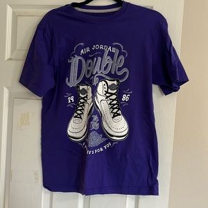 Jordan purple Boys Double Up t-shirt- medium